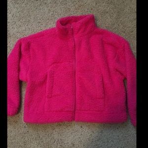 Zanana Hot Pink Quarter Zip Sherpa